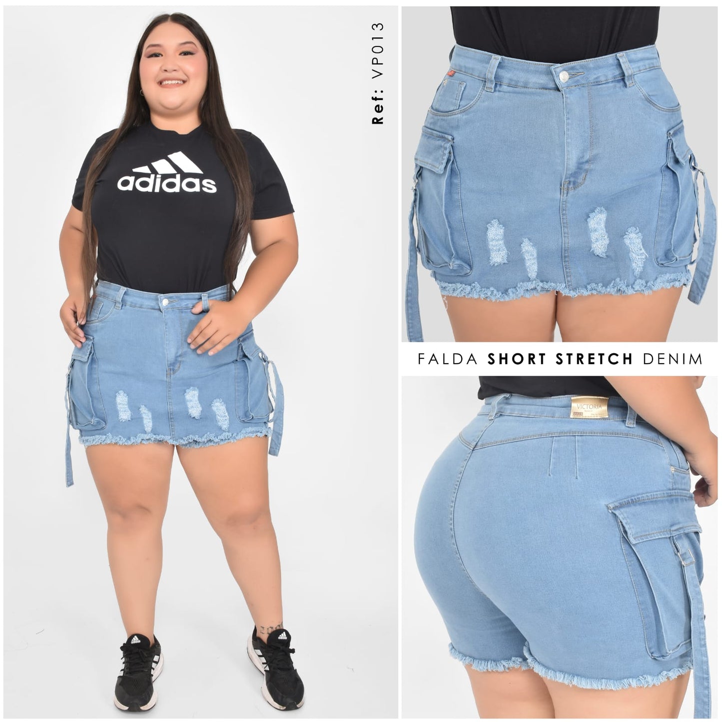 FALDA SHORTS TELA STRECH TALLA PLUS REF:VP013