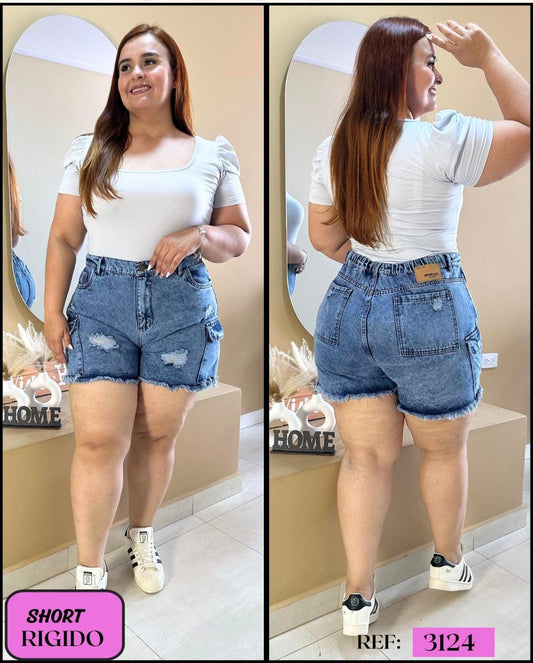 SHORTS PRETINA CAUCHO TALLA PLUS REF:3124